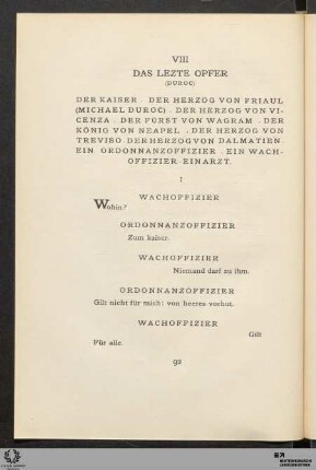 8. Das lezte Opfer