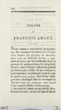Oeuvre de François Amato