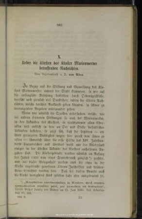 X. Ueber die ältesten das Kloster Marienwerder betreffenden Nachrichten