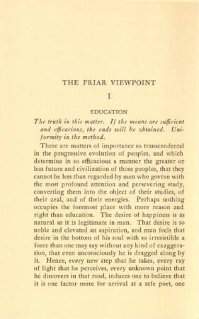 The friar viewpoint