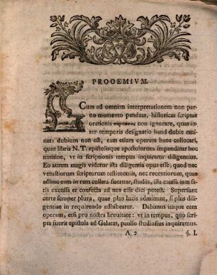 Dissertatio Historico-Exegetica De Tempore, Qvo Scripta Fverit Epistola Pavlli Ad Galatas
