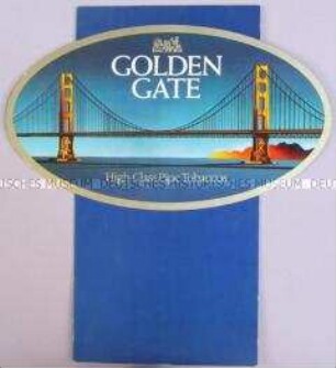 Werbeschild für "Golden Gate"-Tabak