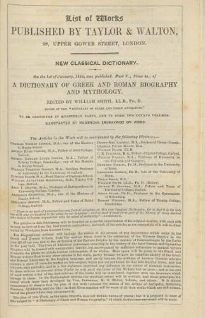 List of works published by Taylor & Walton