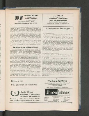 Plattdeutsche Sendungen