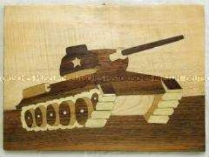 Wandbild mit Darstellung des sowjetischen Panzers T 34