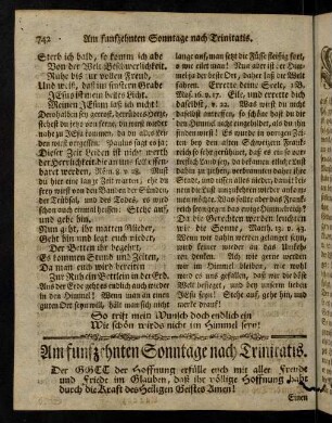 742-758, Am fünfzehnten Sonntage nach Trinitatis