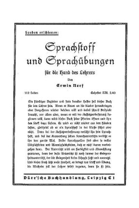 Soeben erschienen : Dür?sche Buchhandlung ; Beilage