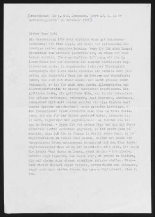 Brief von Gerhart Hauptmann an Julius Bab