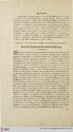 Von dem Verhältniß des weiblichen Körpers