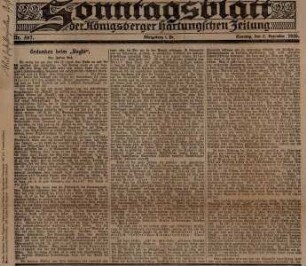 Kritik aus Sonntagsblatt der Königsberger Hartungschen Zeitung (03.12.1916).