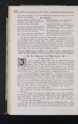 Ein Prophet im Vaterlande