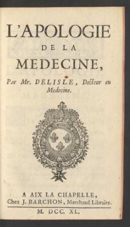 L'Apologie De La Medecine