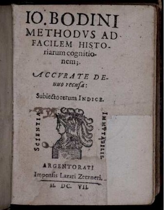 Jo. Bodini Methodus Ad Facilem Historiarum cognitionem
