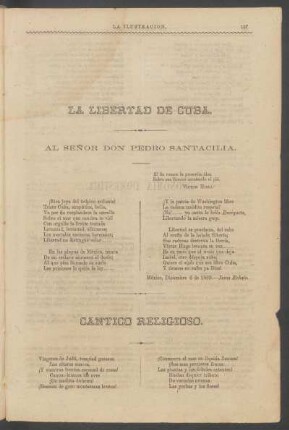 La libertad de Cuba. : Al señor Don Pedro Santacilia.