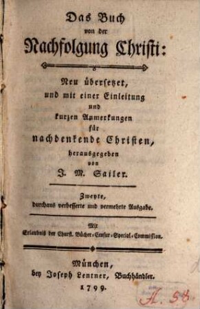 Nachfolge Jesu Christi : 1. 2. Hälfte