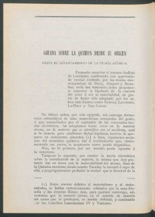 Ojeada sobre la química desde su origen