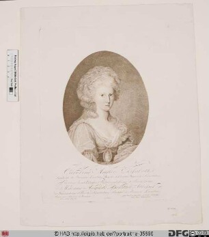 Bildnis Caroline (Amalie Elisabeth), Königin von Großbritannien, Irland u. Hannover, geb. Prinzessin von Braunschweig