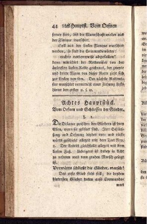 Achtes Hauptstück. Vom Oefnen und Schliessen der Glieder