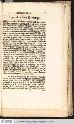 Appendix obiger Ordnung.