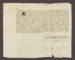 Vorladung des Bischofs Kaspar von Basel und Markgraf Philipps von Hachberg-Sausenberg vor das Basler Domkapitel zu gütlichem Austrag ihrer Streitsache