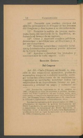 Sección octava - Del Congreso