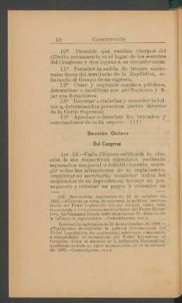 Sección octava - Del Congreso