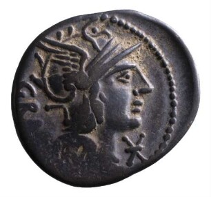 Münze, Denar, 136 v.Chr.