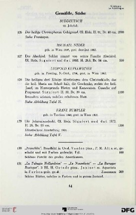 Gemälde, Stiche (Nr. 126-147)