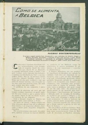 Com se alimenta a Bélgica : Páginas contemporâneas