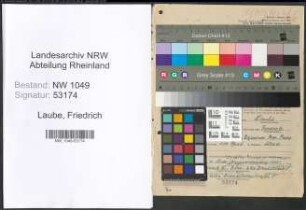 Entnazifizierung Friedrich Laube , geb. 01.12.1890 (Kaufmaennischer Angestellter)