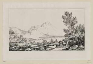Offizier in rauer Landschaft, aus: "Federzeichnungen"