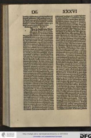 Distinctio XXXVI, questio I.