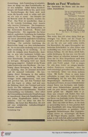 Briefe an Paul Westheim : Zur Geschichte des Sturm und des deutschen Journalismus