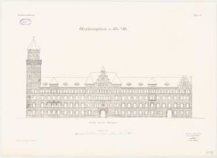 Polizeidienstgebäude, Köln: Hauptansicht 1:150