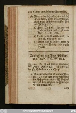 Evangelium am Tage Philippi und Jacobi. Joh. XIV, 1 - 14.