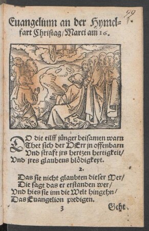 Evangelium an der Hymelfart Christag ...