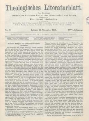 553-558 Neueste Fragen der alttestamentlichen Textkritik