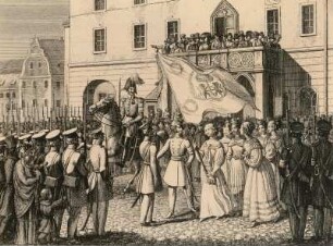 Pirna, Fahnenweihe der Communalgarde zu Pirna
