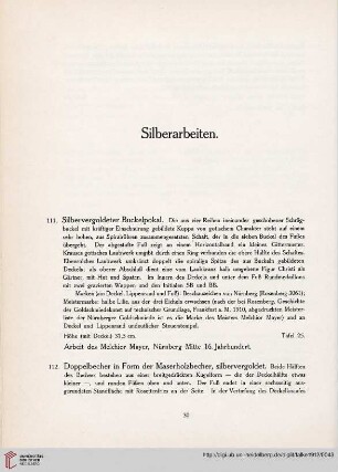 Silberarbeiten (Nr. 111-171)