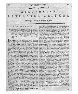 Fleischer, E.: Forsøg til en Natur-Historie. T. 1-3. Kopenhagen: Gyldendal 1786-89 Auch u. d. T.: Forsøg til en almindelig Naturhistorie