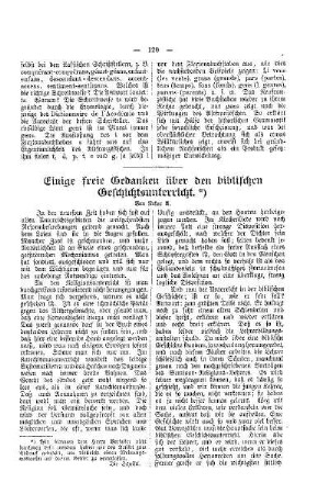 Einige freie Gedanken über den biblischen Geschichtsunterricht