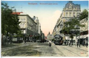 Budapest. Kossuth-Lajos-Gasse mit Straßenbahn