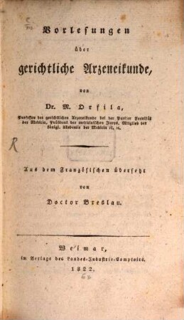 Vorlesungen über gerichtliche Arzneikunde