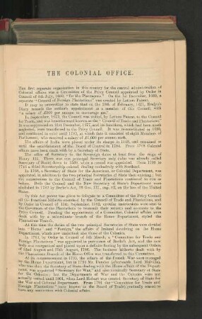 History and Particulars of the Office of the Secretary of State and other Offices, Institutions and Associations connected with the Colonies