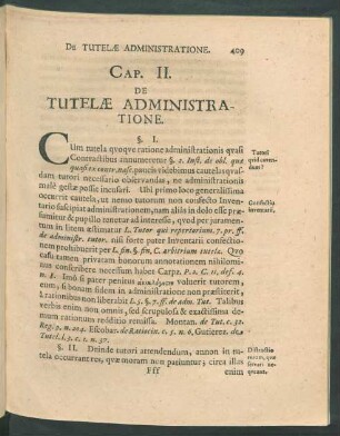 Cap. II. De Tutelae Administratione.