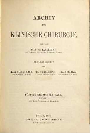 Archiv für klinische Chirurgie. 45. 1893, b