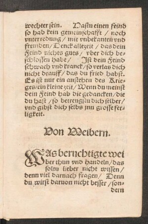 Von Weibern.