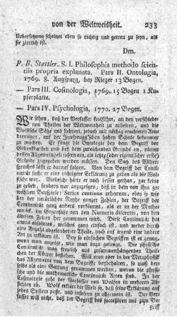 Philosophia methodo scientiis propria explanata. P.II-IV.