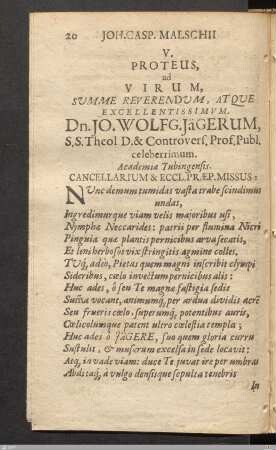 V. Proteus, ad virum