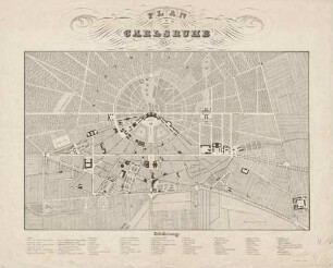 Plan von Carlsruhe